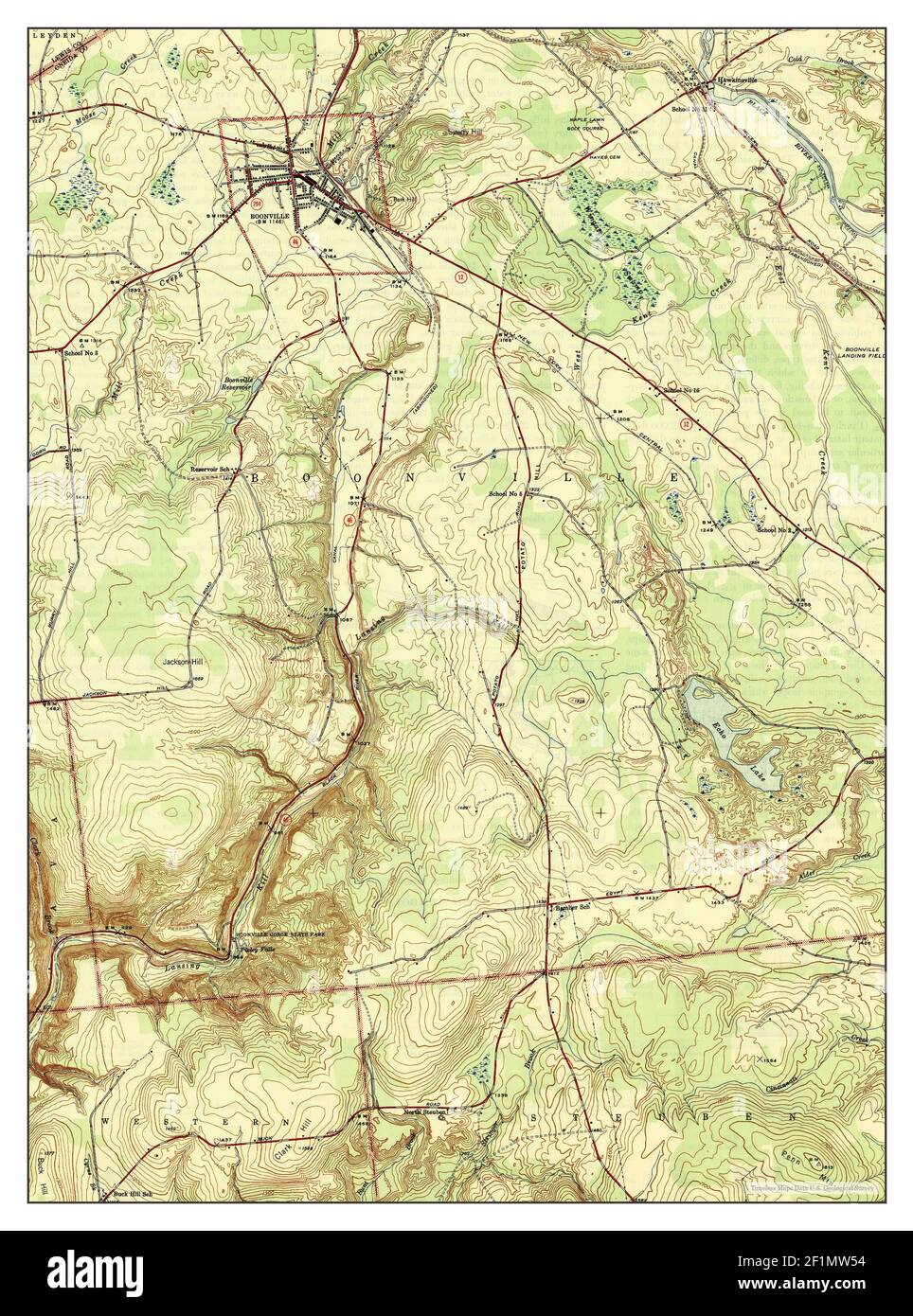 Boonville, New York, map 1947, 131680, United States of America by