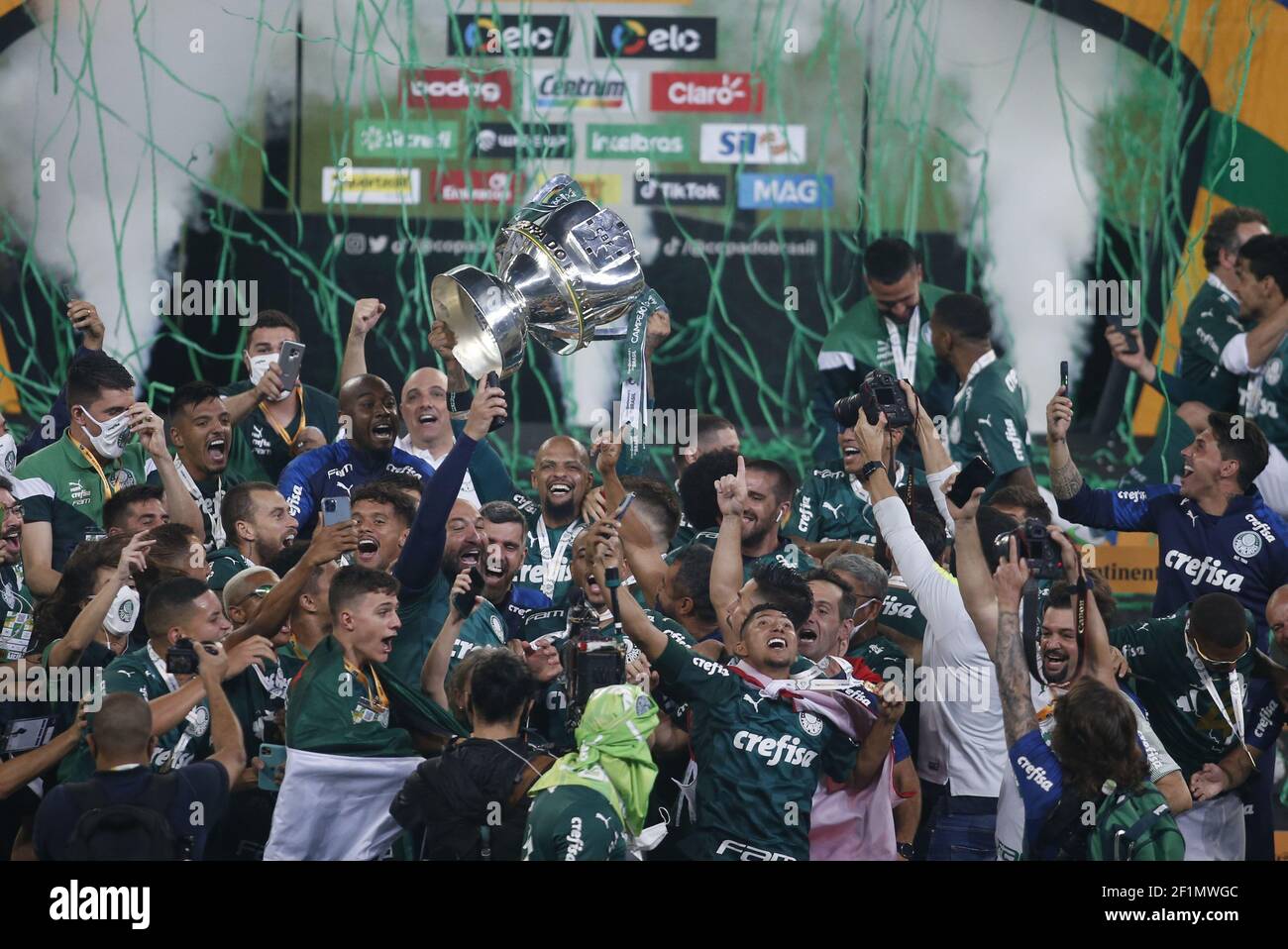 Sao Paulo - SP - 07-03-2021 - ESPORTES/COPA DO BRASIL FINAL - gabriel  menino comemora Palmeiras enfrenta a equipe do Gremio neste Domingo (07) em  jogo valido pela final da copa do