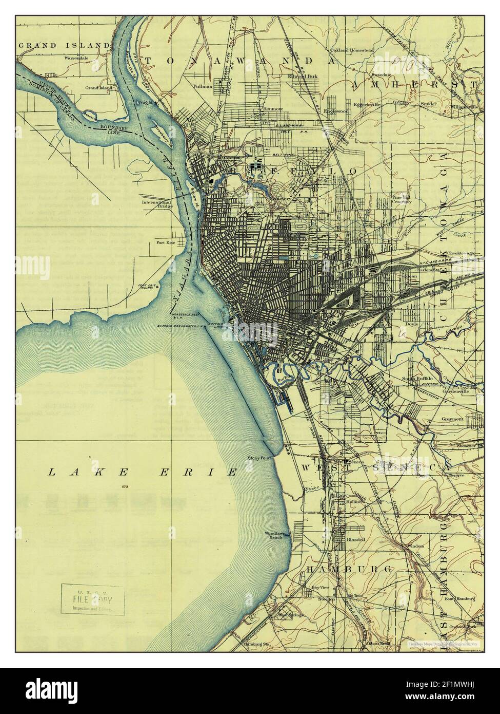 Buffalo, New York, map 1901, 162500, United States of America by