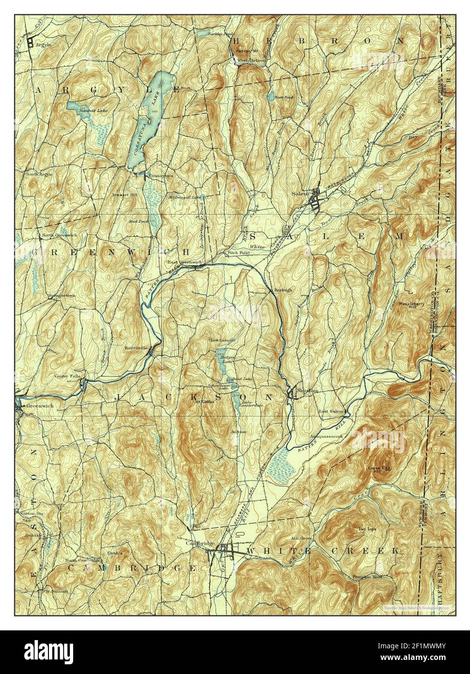 Cambridge, New York, map 1901, 162500, United States of America by