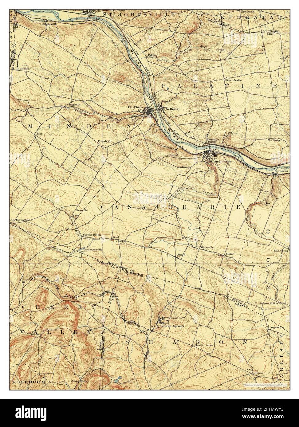 Canajoharie, New York, map 1900, 162500, United States of America by