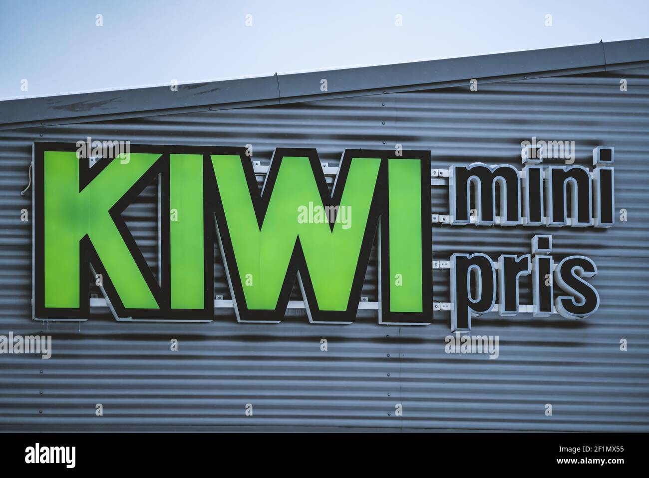 Sign of the Norwegian KIWI grocery store on a shop facade Stock Alamy