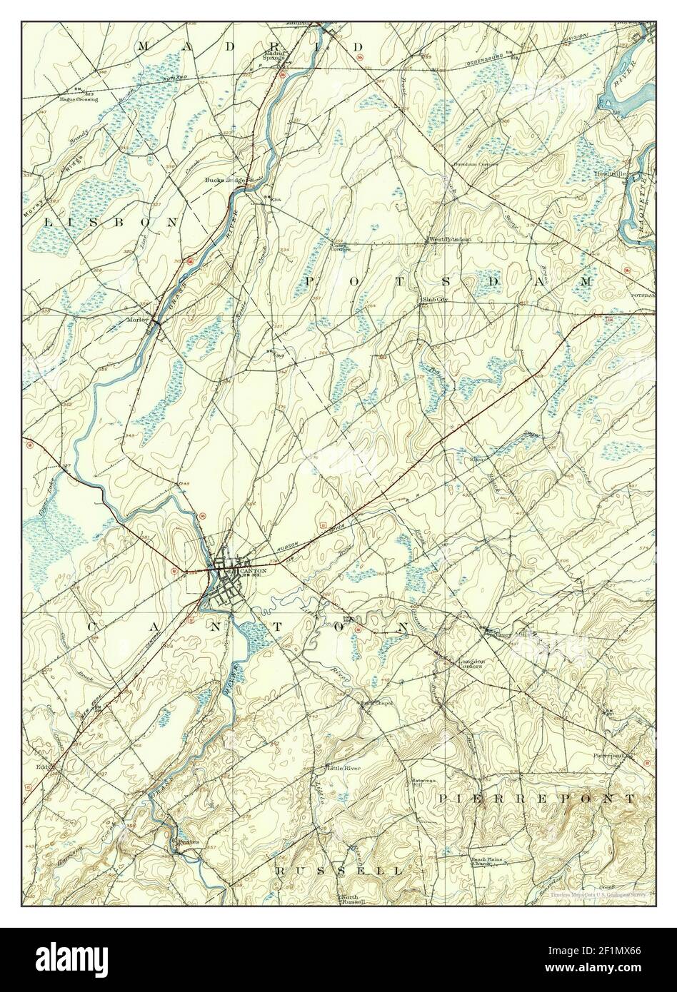 Canton, New York, map 1910, 162500, United States of America by