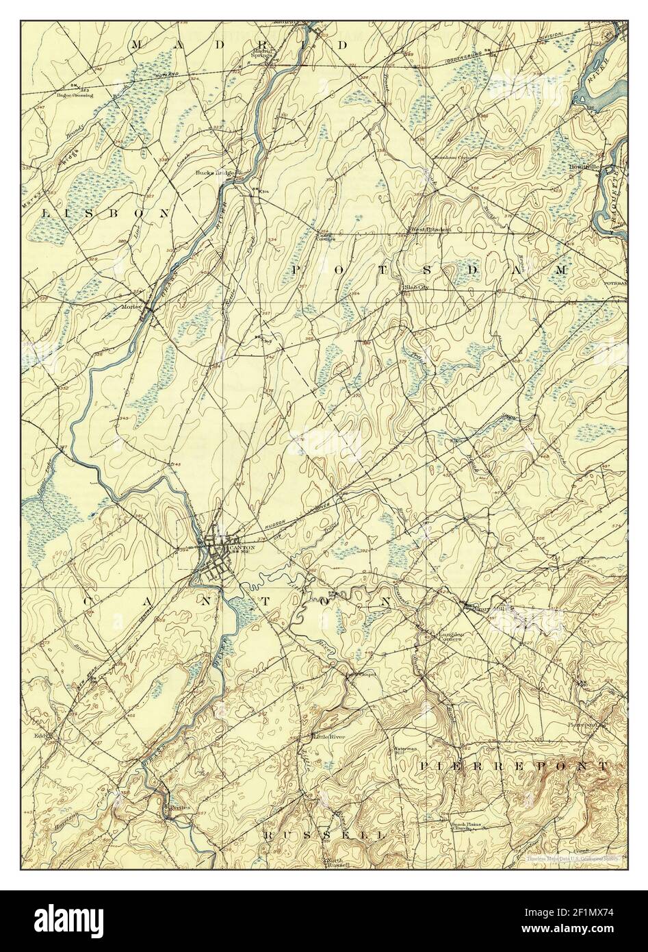 Canton, New York, map 1911, 162500, United States of America by