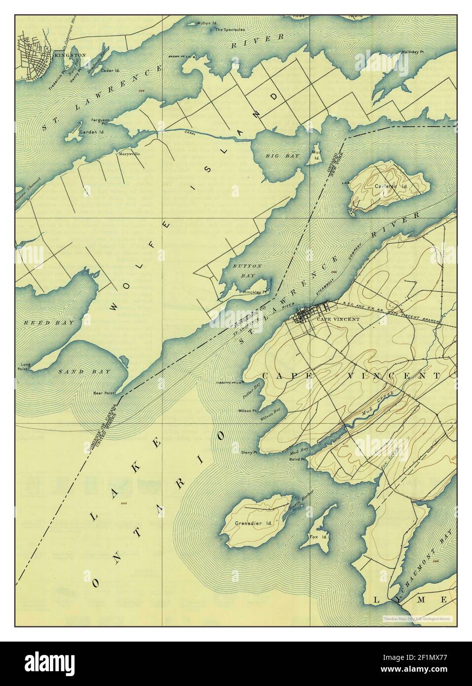 Cape Vincent, New York, map 1895, 162500, United States of America by
