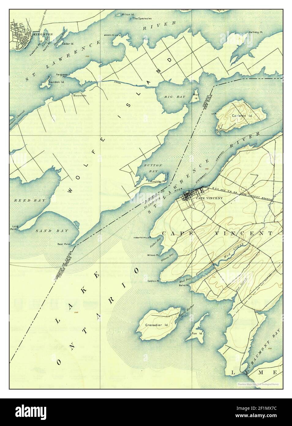 Cape Vincent, New York, map 1944, 162500, United States of America by