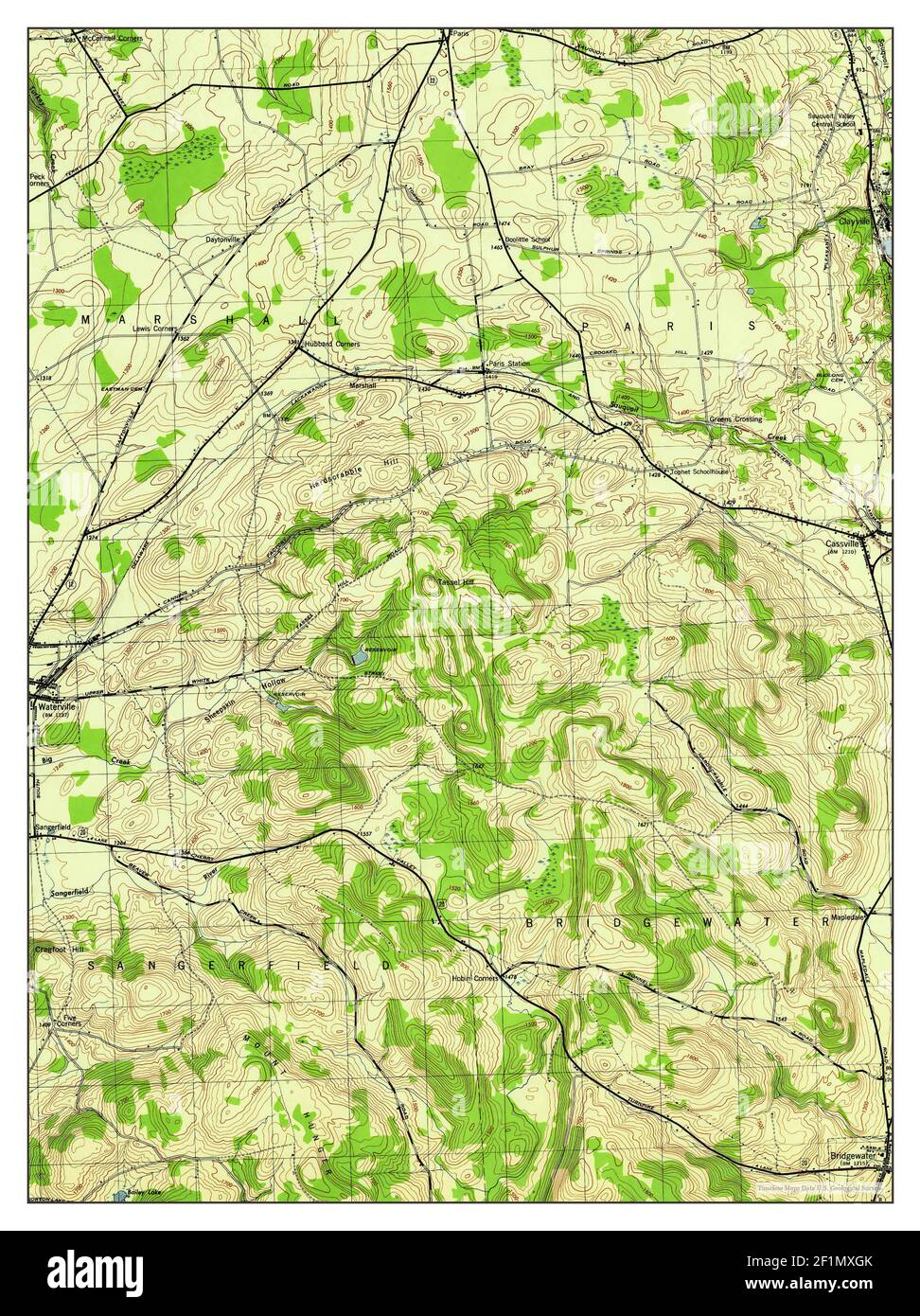 Cassville, New York, map 1945, 1:31680, United States of America by Timeless Maps, data U.S. Geological Survey Stock Photo