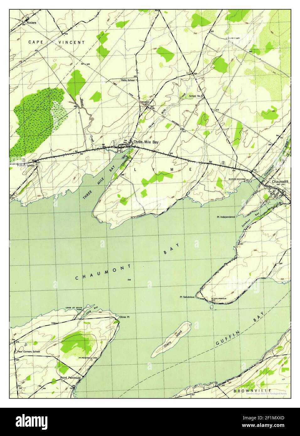 Chaumont, New York, map 1942, 131680, United States of America by