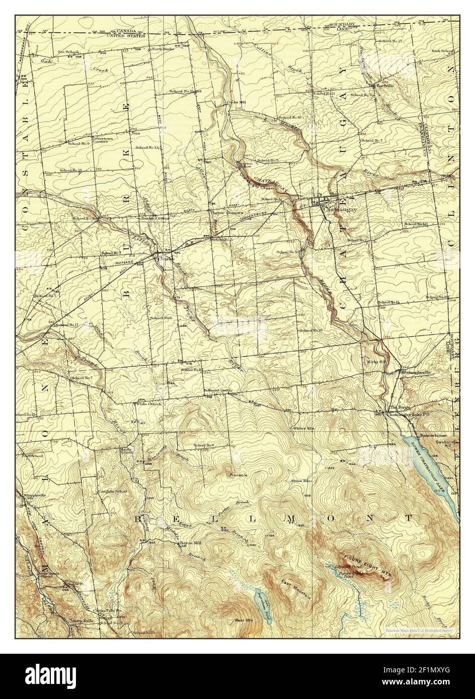 Chateaugay, New York, map 1915, 162500, United States of America by
