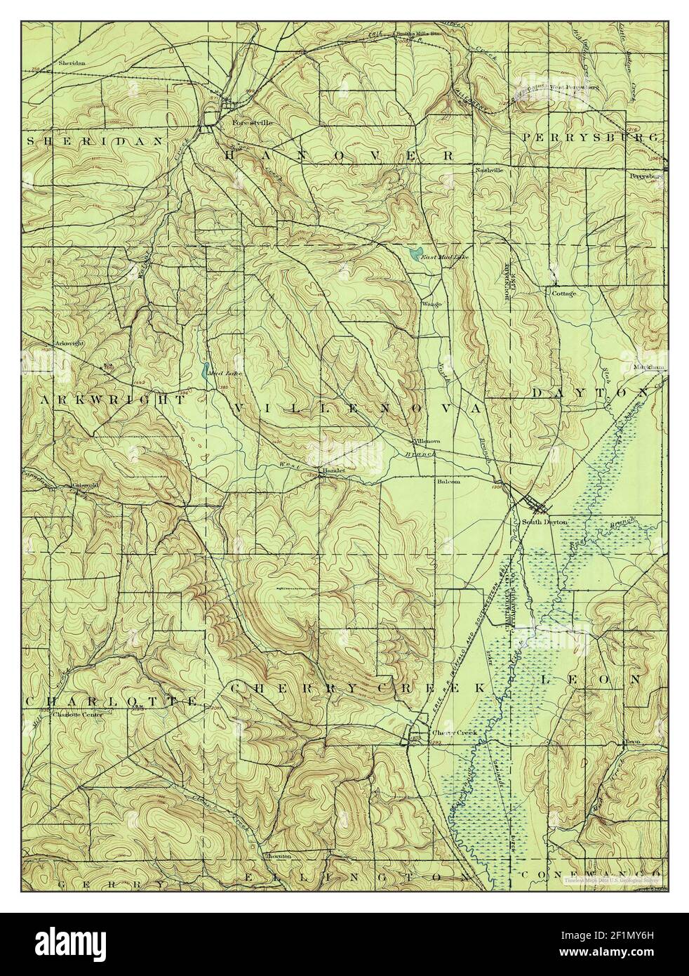 Cherry Creek, New York, map 1900, 162500, United States of America by