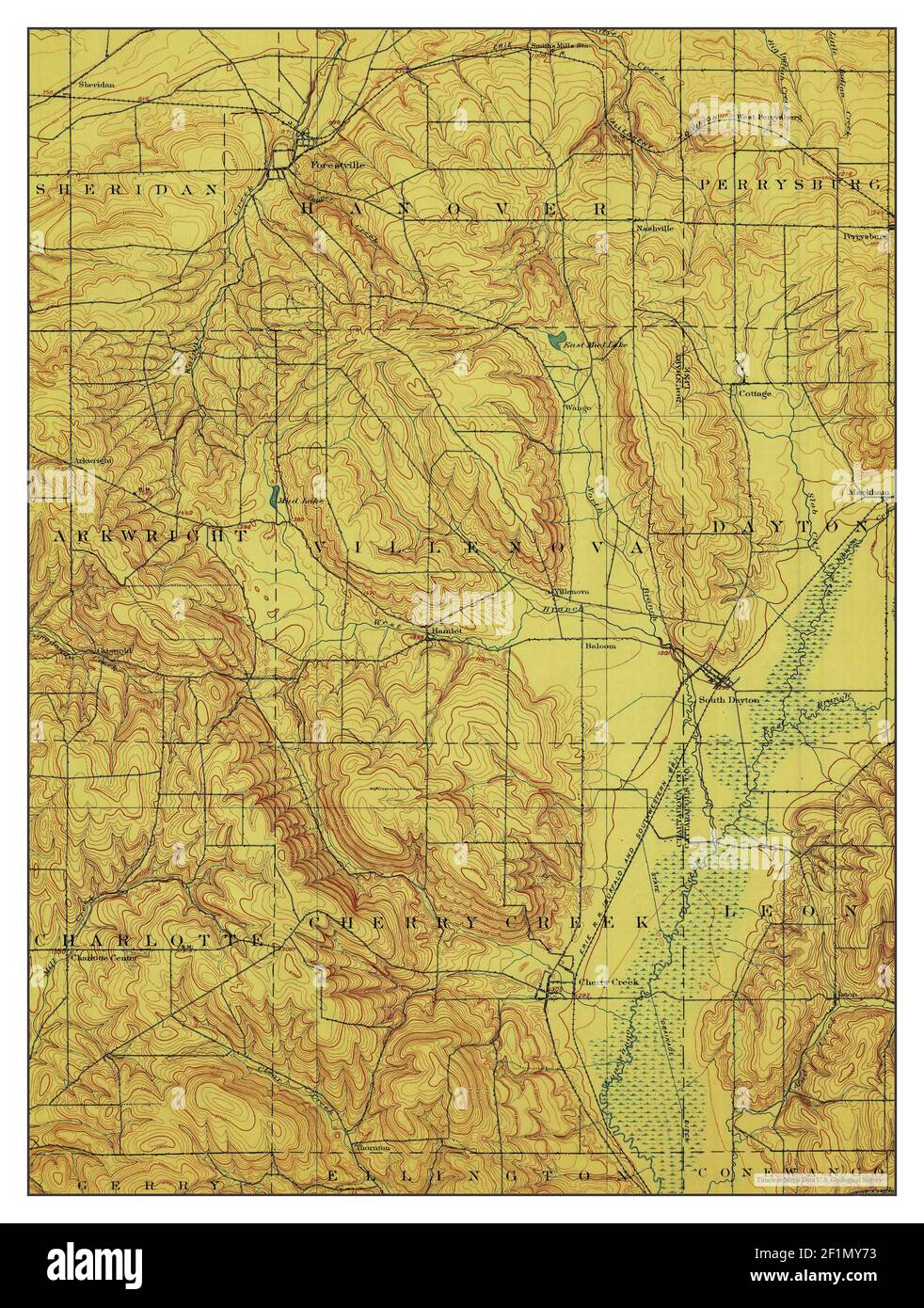Cherry Creek, New York, map 1900, 162500, United States of America by Timeless Maps, data U.S