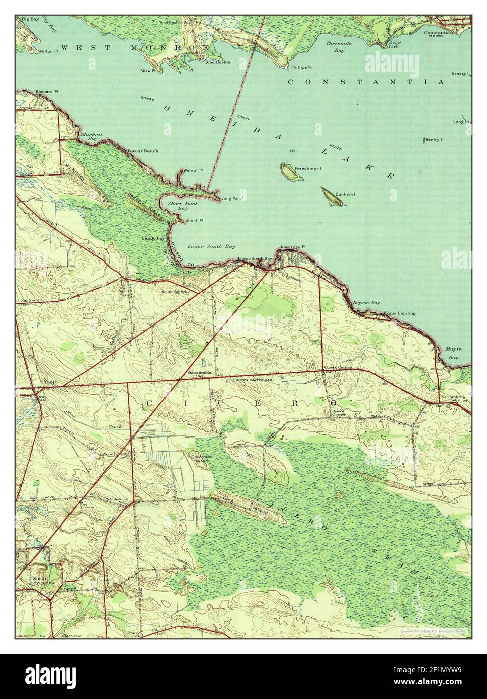 Cicero, New York, map 1944, 131680, United States of America by