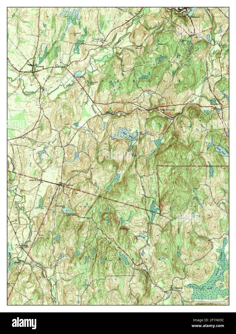 Claverack, New York, map 1947, 131680, United States of America by