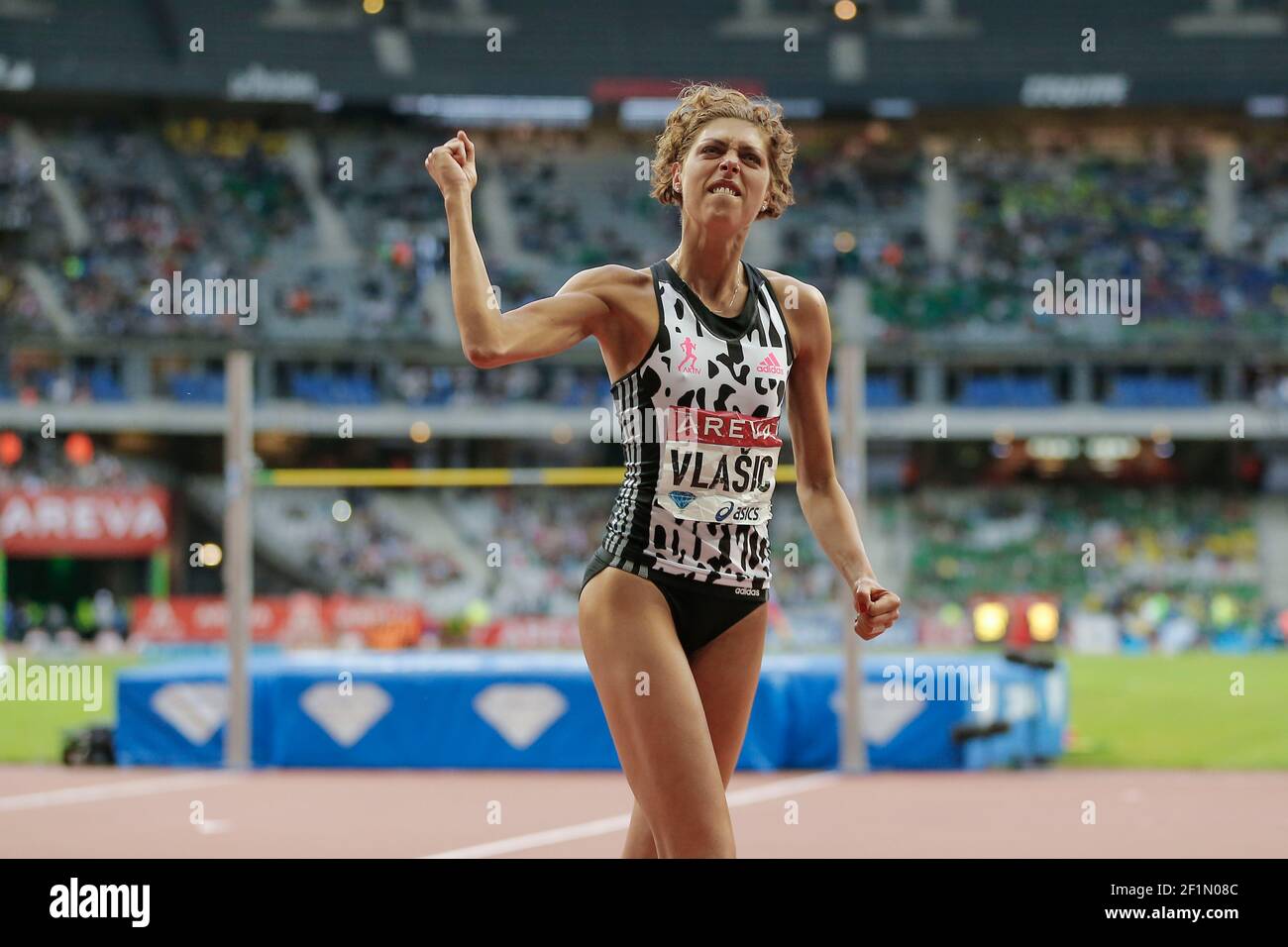 Blanka Vlasic (CRO) won / High Jump Women during the Diamond league, Meeting Areva 2014, at the Stade de France, Paris, France, on July 5, 2014. Photo Stephane Allaman/DDPI Media Stock Photo