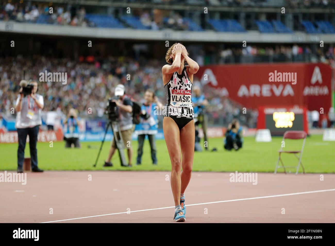 Blanka Vlasic (CRO) won / High Jump Women during the Diamond league, Meeting Areva 2014, at the Stade de France, Paris, France, on July 5, 2014. Photo Stephane Allaman/DDPI Media Stock Photo