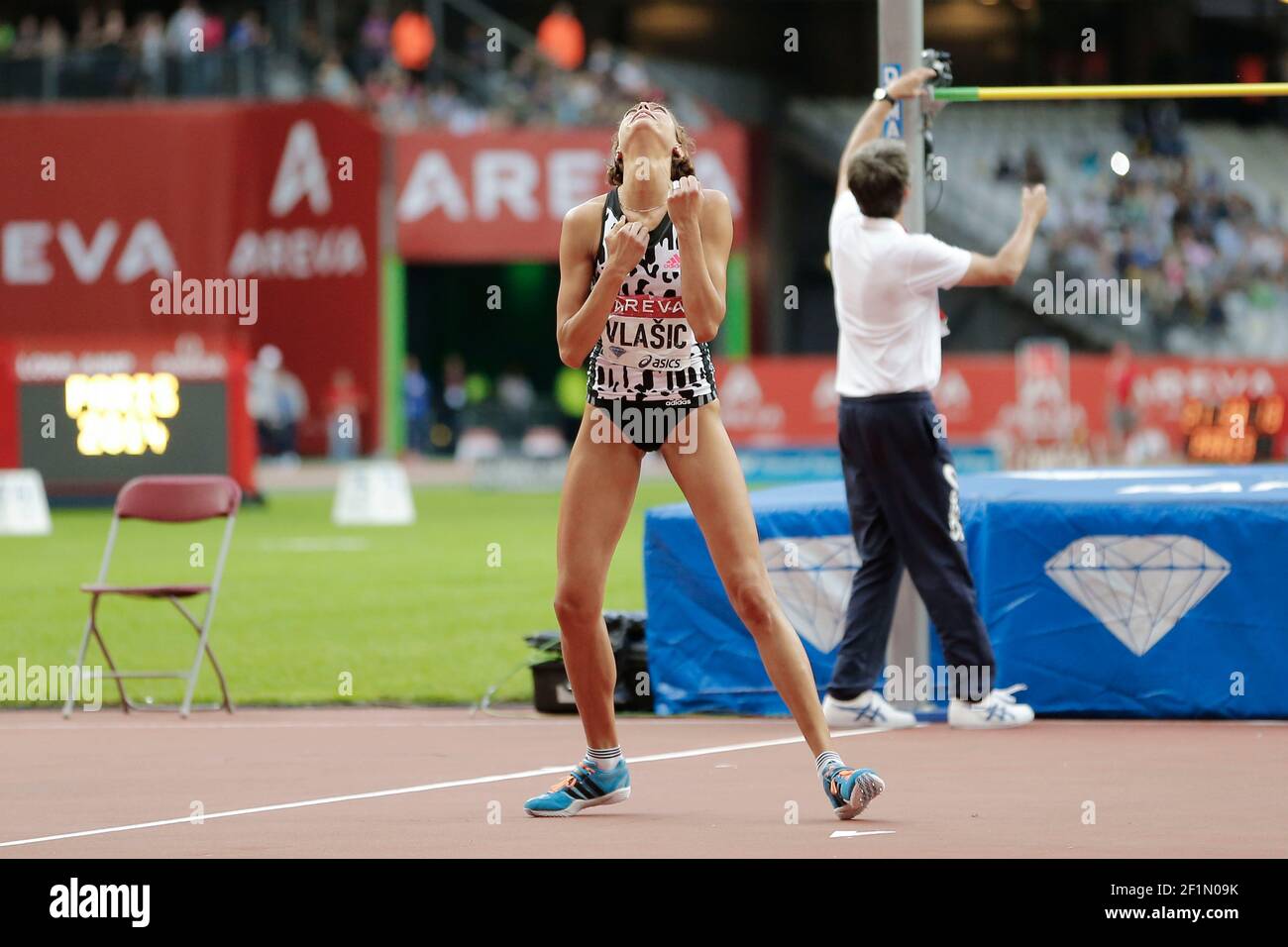 Blanka Vlasic (CRO) won / High Jump Women during the Diamond league, Meeting Areva 2014, at the Stade de France, Paris, France, on July 5, 2014. Photo Stephane Allaman/DDPI Media Stock Photo