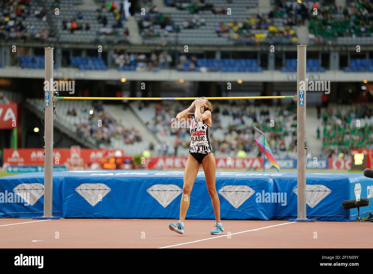 Blanka Vlasic (CRO) won / High Jump Women during the Diamond league, Meeting Areva 2014, at the Stade de France, Paris, France, on July 5, 2014. Photo Stephane Allaman/DDPI Media Stock Photo