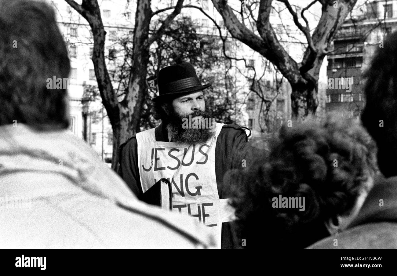 Preachers at Speakers Corner, Hyde Park, London 1986 Stock Photo Alamy