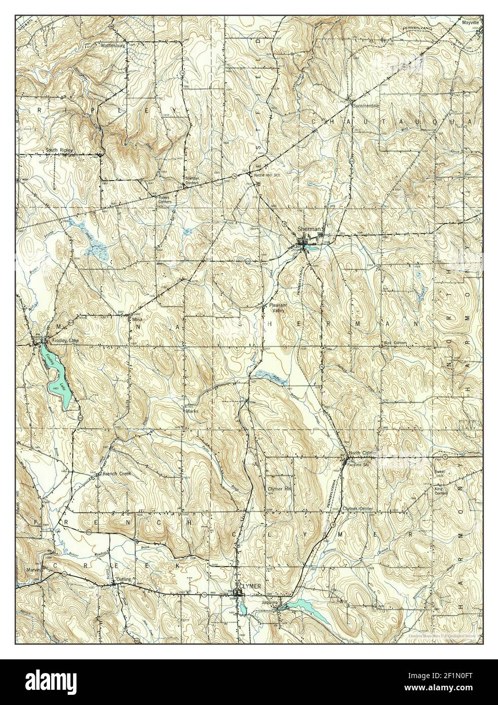 Map of clymer Cut Out Stock Images & Pictures Alamy