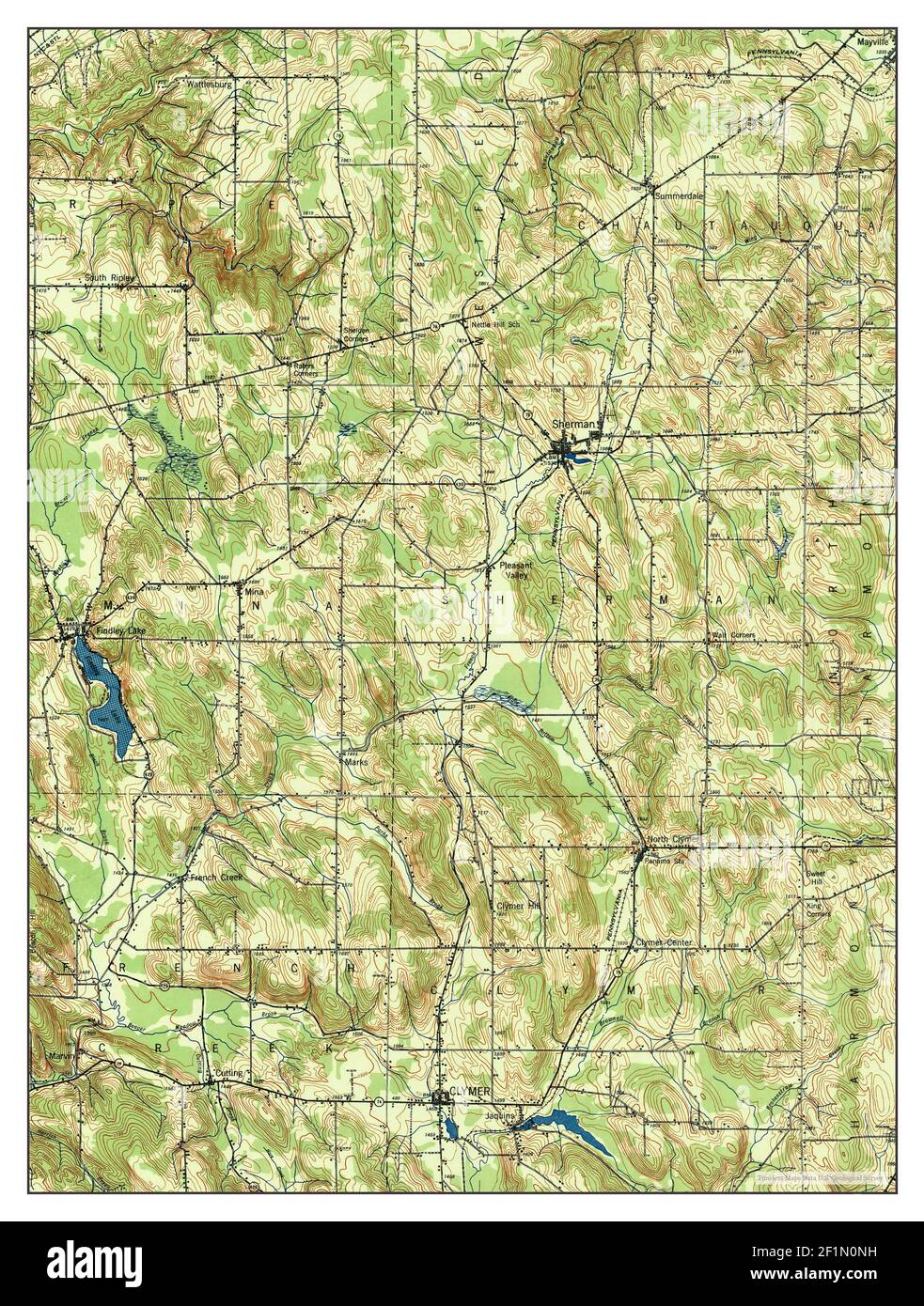 Map of clymer Cut Out Stock Images & Pictures Alamy