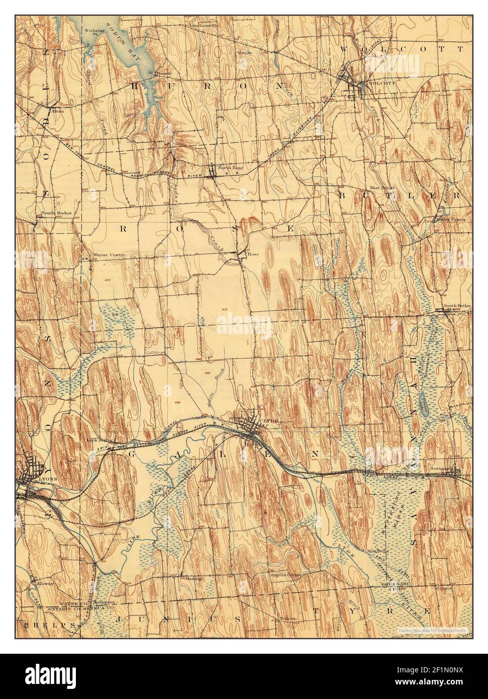 Clyde, New York, map 1902, 162500, United States of America by