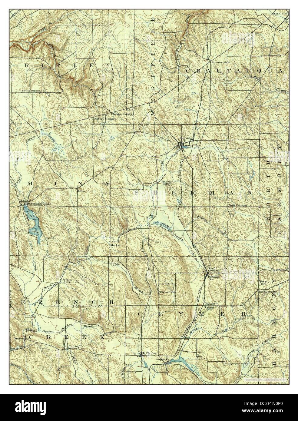 Map of clymer Cut Out Stock Images & Pictures Alamy