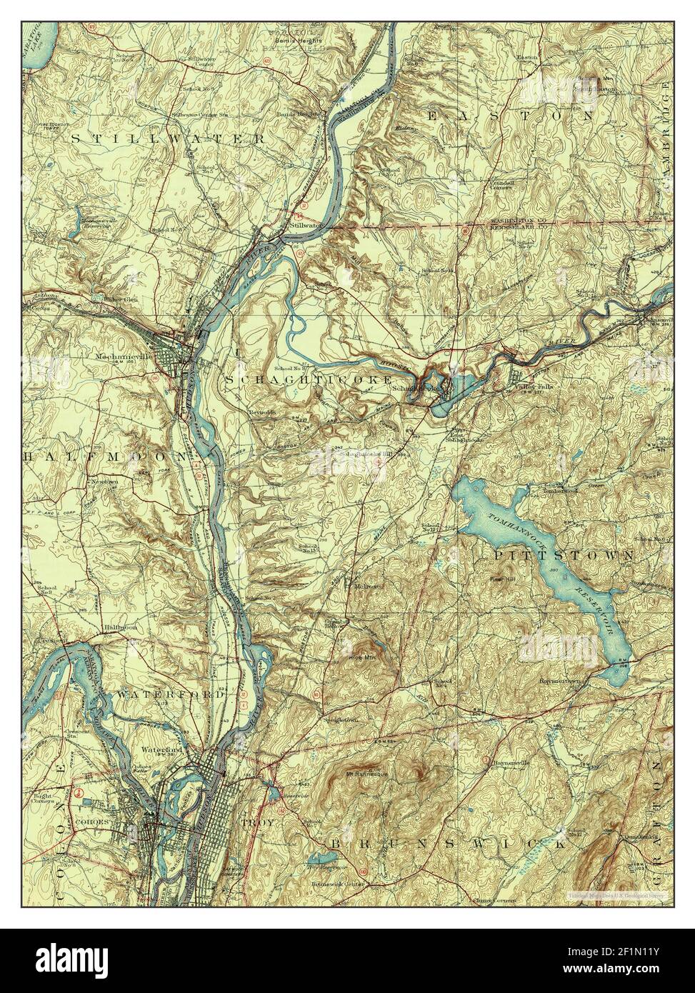 Cohoes, New York, map 1929, 162500, United States of America by