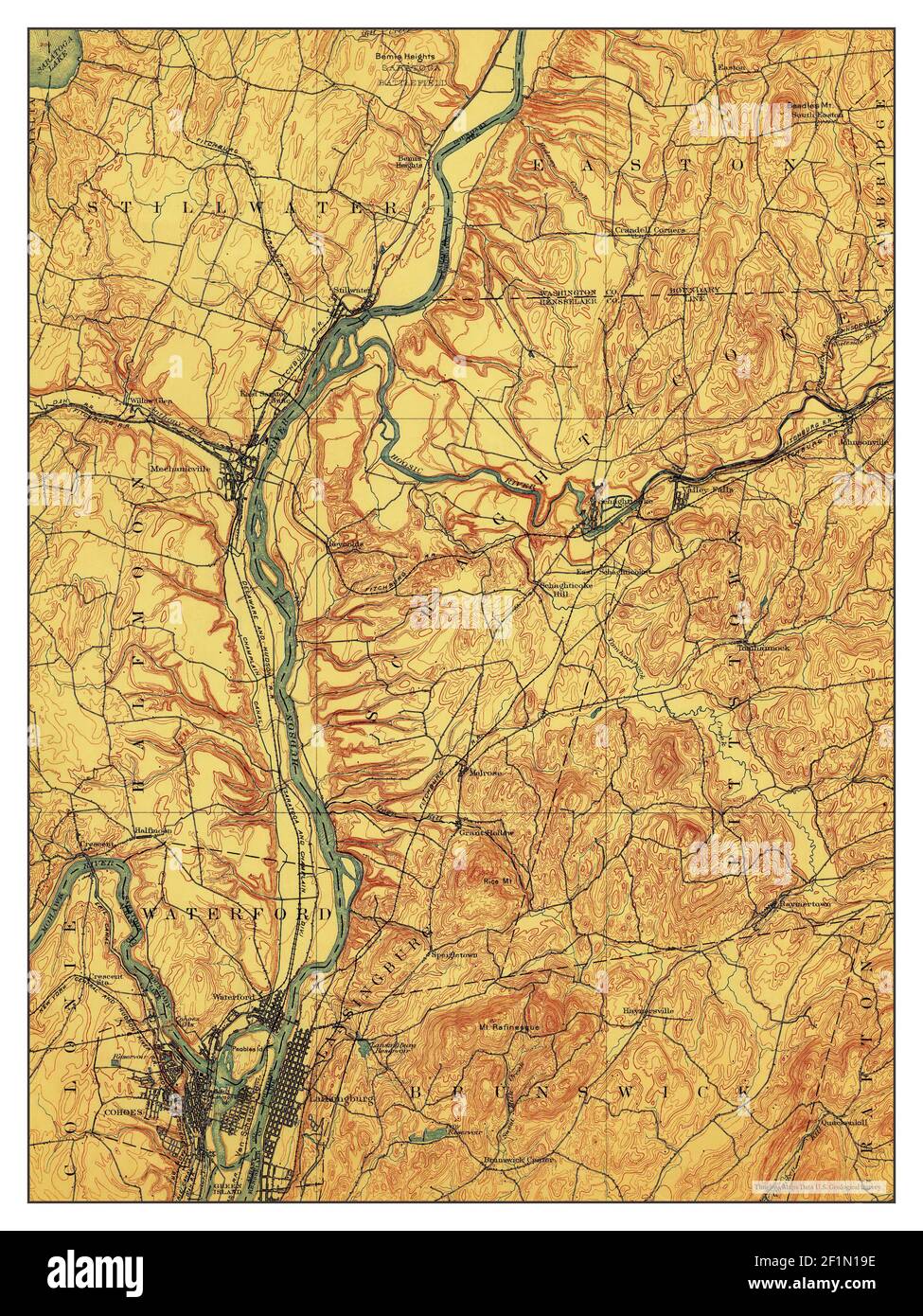 Cohoes, New York, map 1898, 162500, United States of America by