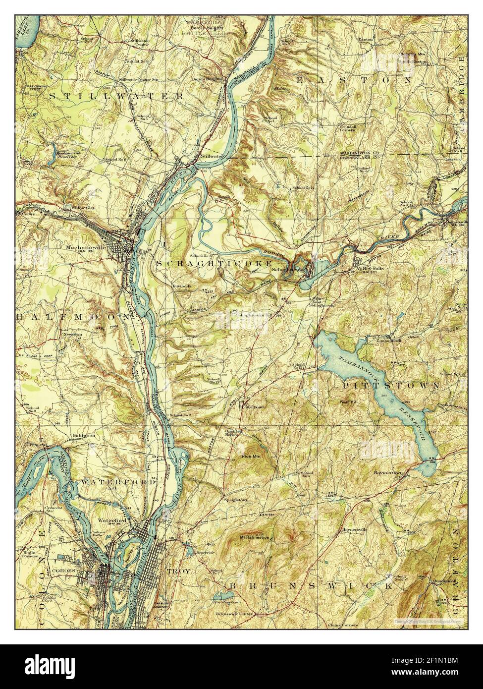 Cohoes, New York, Map 1929, 1:62500, United States Of America By ...