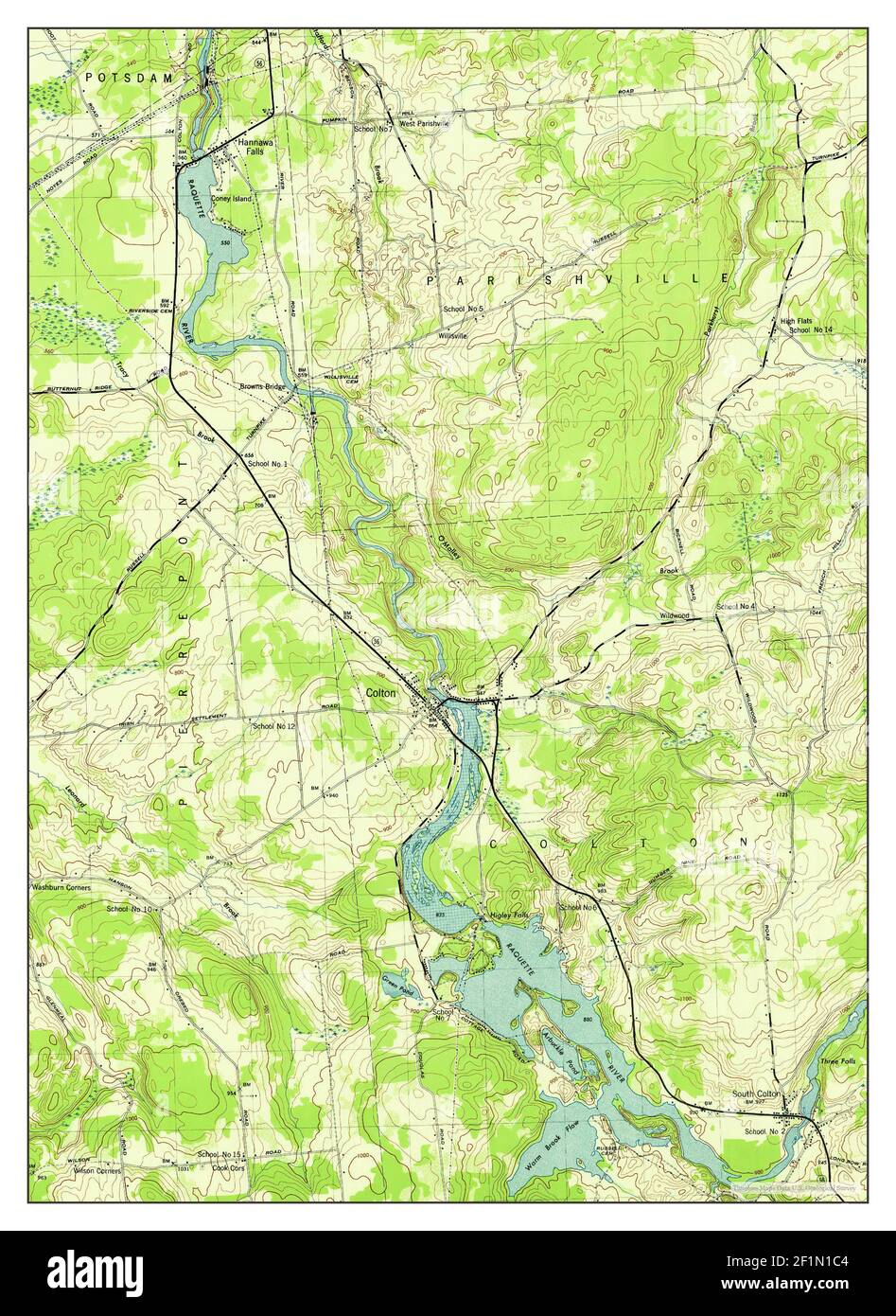 Colton, New York, map 1943, 131680, United States of America by