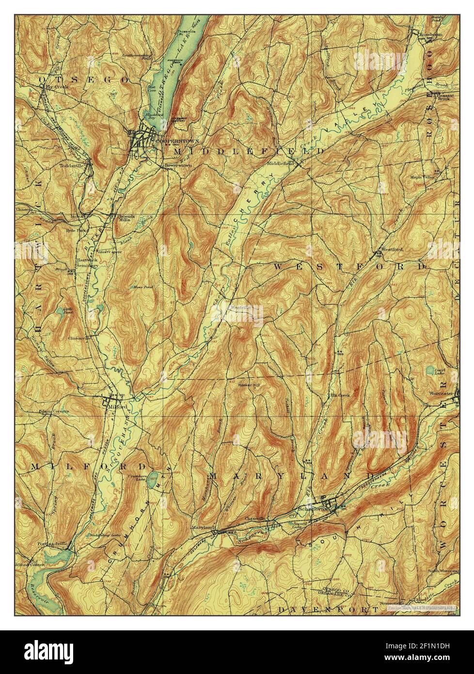 Cooperstown, New York, map 1909, 162500, United States of America by