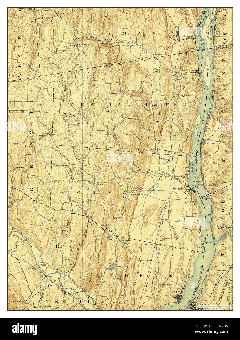 Coxsackie, New York, map 1894, 162500, United States of America by