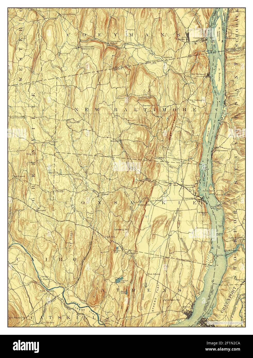 Coxsackie, New York, map 1894, 162500, United States of America by