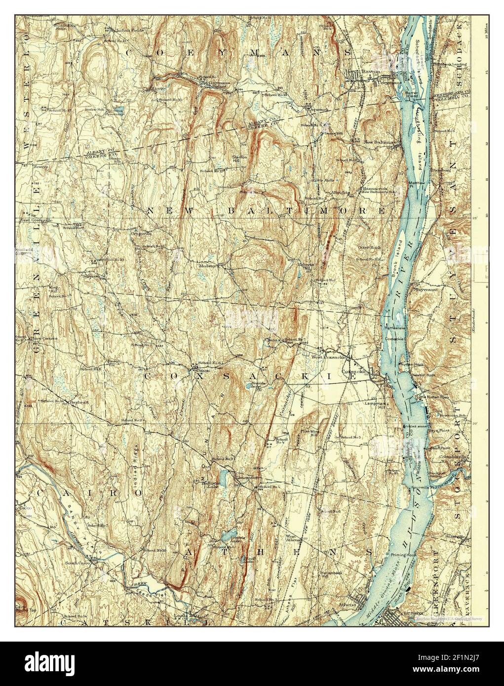 Coxsackie, New York, map 1929, 162500, United States of America by