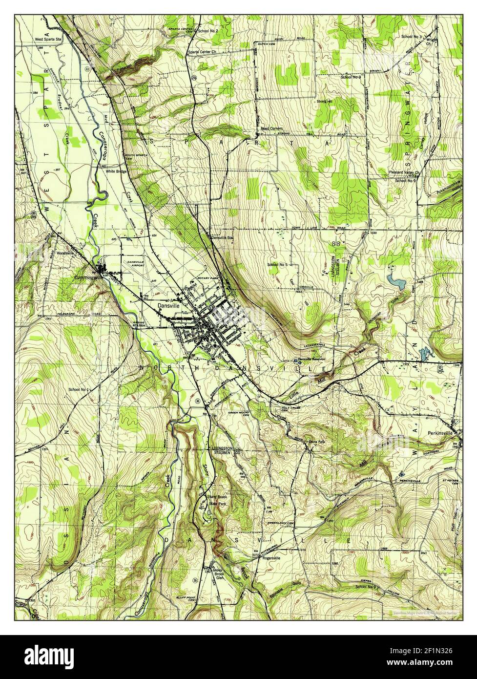 Dansville, New York, map 1942, 131680, United States of America by Timeless Maps, data U.S
