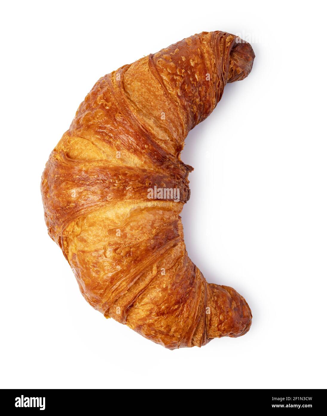 Fresh croissant on white Stock Photo