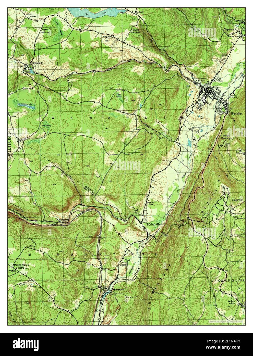 Ellenville, New York, map 1943, 131680, United States of America by