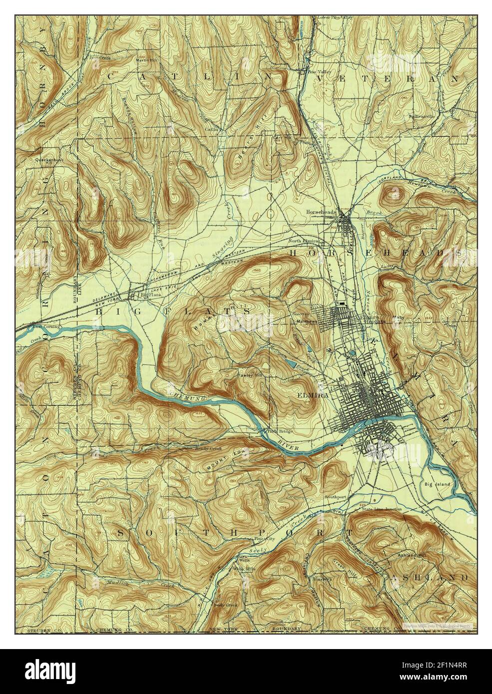 Map of elmira new york Cut Out Stock Images & Pictures Alamy