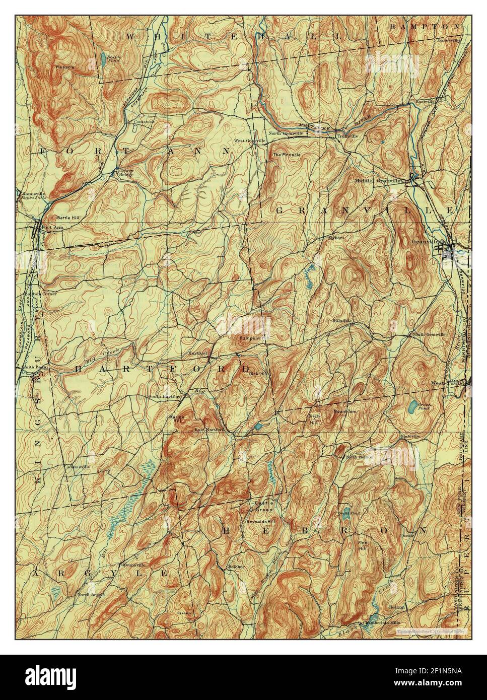 Fort Ann, New York, map 1904, 1:62500, United States of America by Timeless Maps, data U.S. Geological Survey Stock Photo