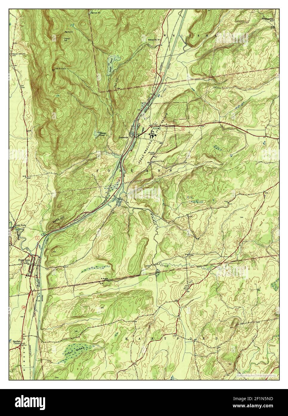 Map of fort ann new york hires stock photography and images Alamy