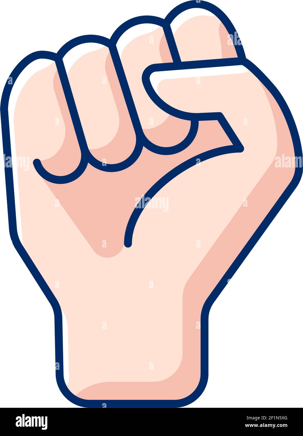 Clenched fist RGB color icon Stock Vector Image & Art - Alamy