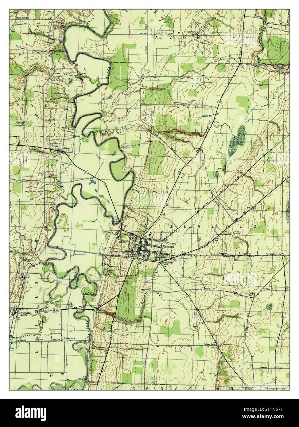 Geneseo, New York, map 1944, 131680, United States of America by Timeless Maps, data U.S