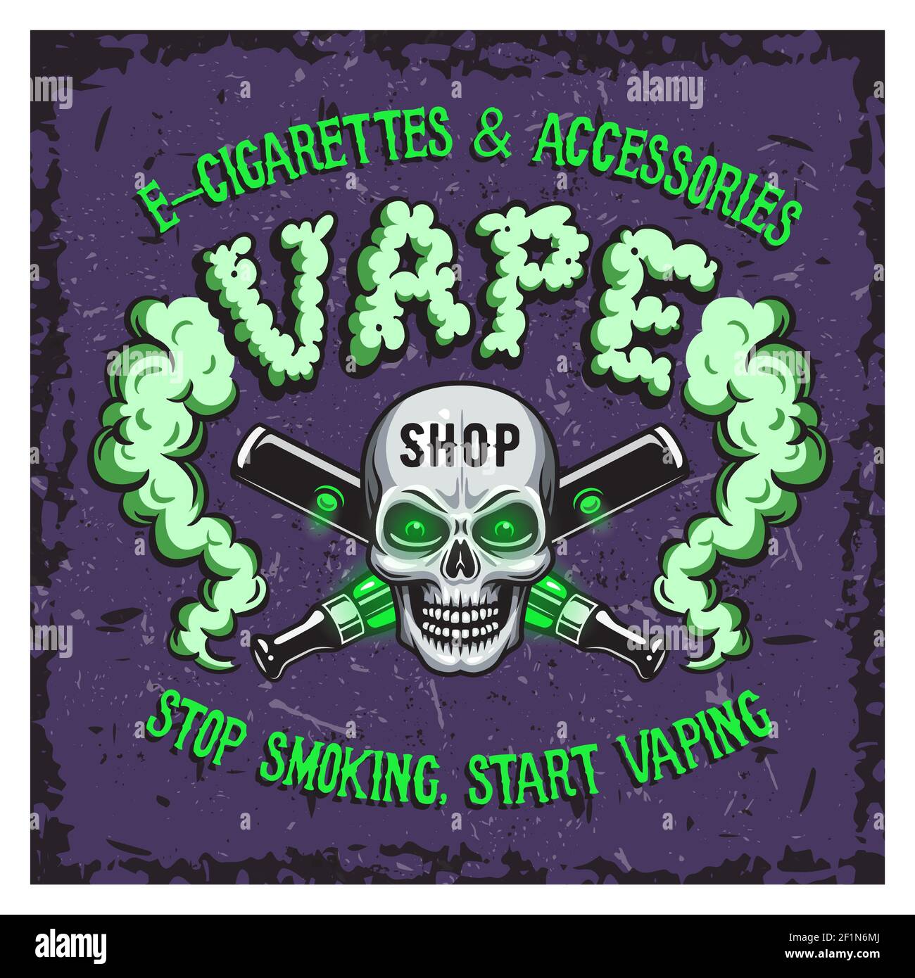 Colour vector illustration of vape smoking and e-cigarettes Stock Vector  Image & Art