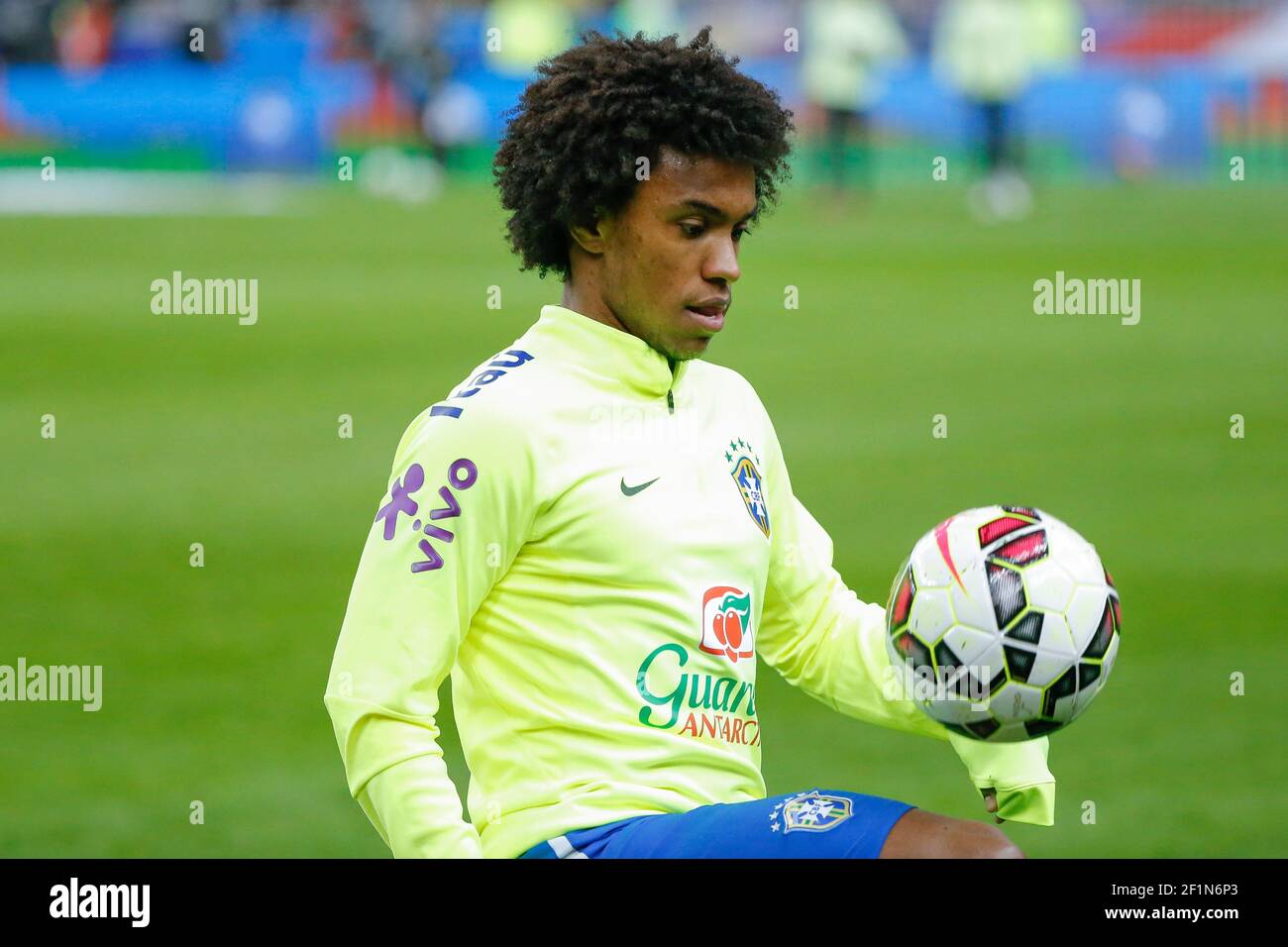 Willian Borges da Silva (Bresil) during the international friendly football game between France and Brazil at Stade de France in Saint Denis (North of Paris), on march 26, 2015 - Photo Stephane Allaman / DPPI Stock Photo