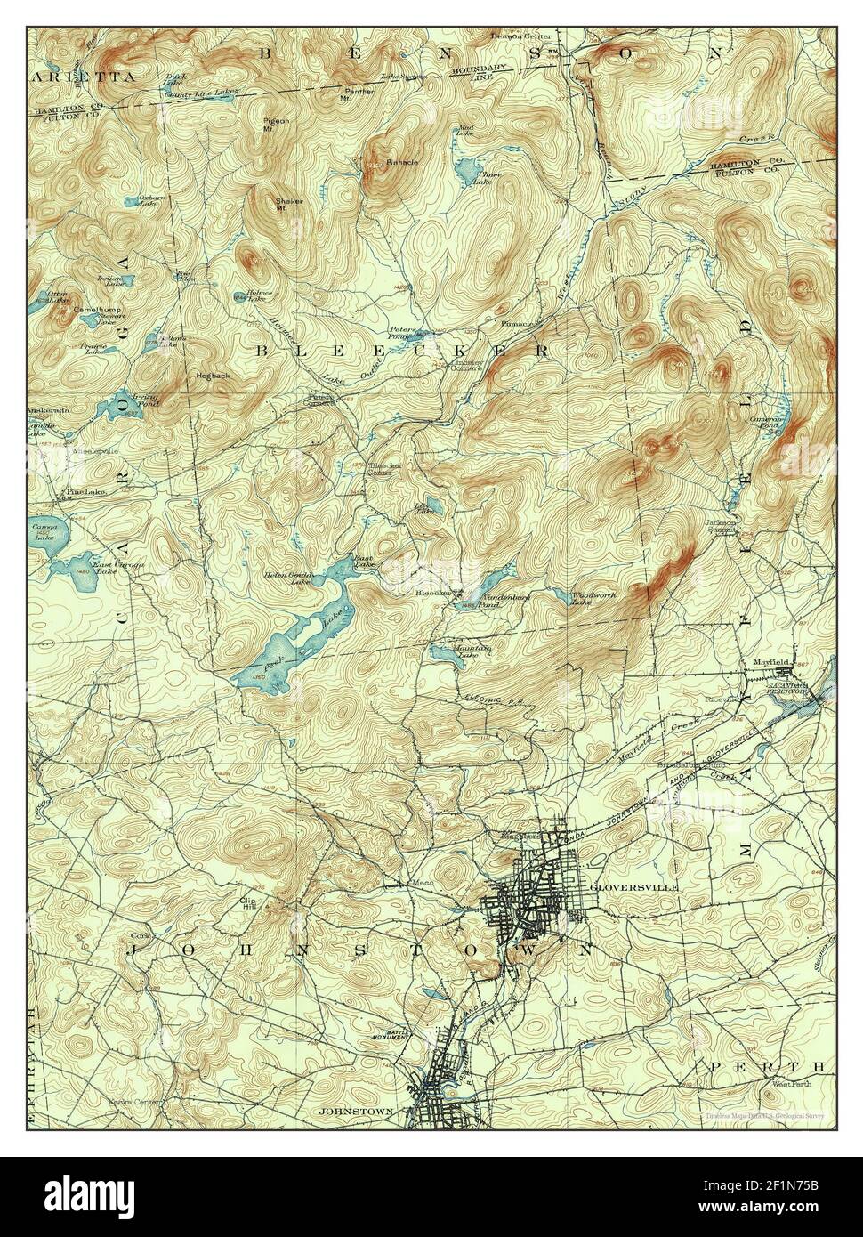 Gloversville, New York, map 1903, 162500, United States of America by