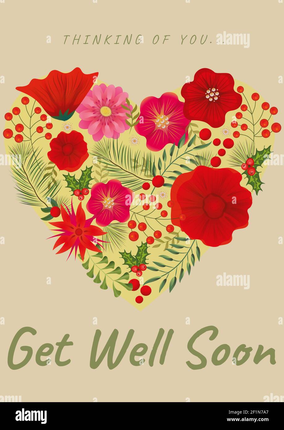 Free Vector  Get well soon with bear and hearts