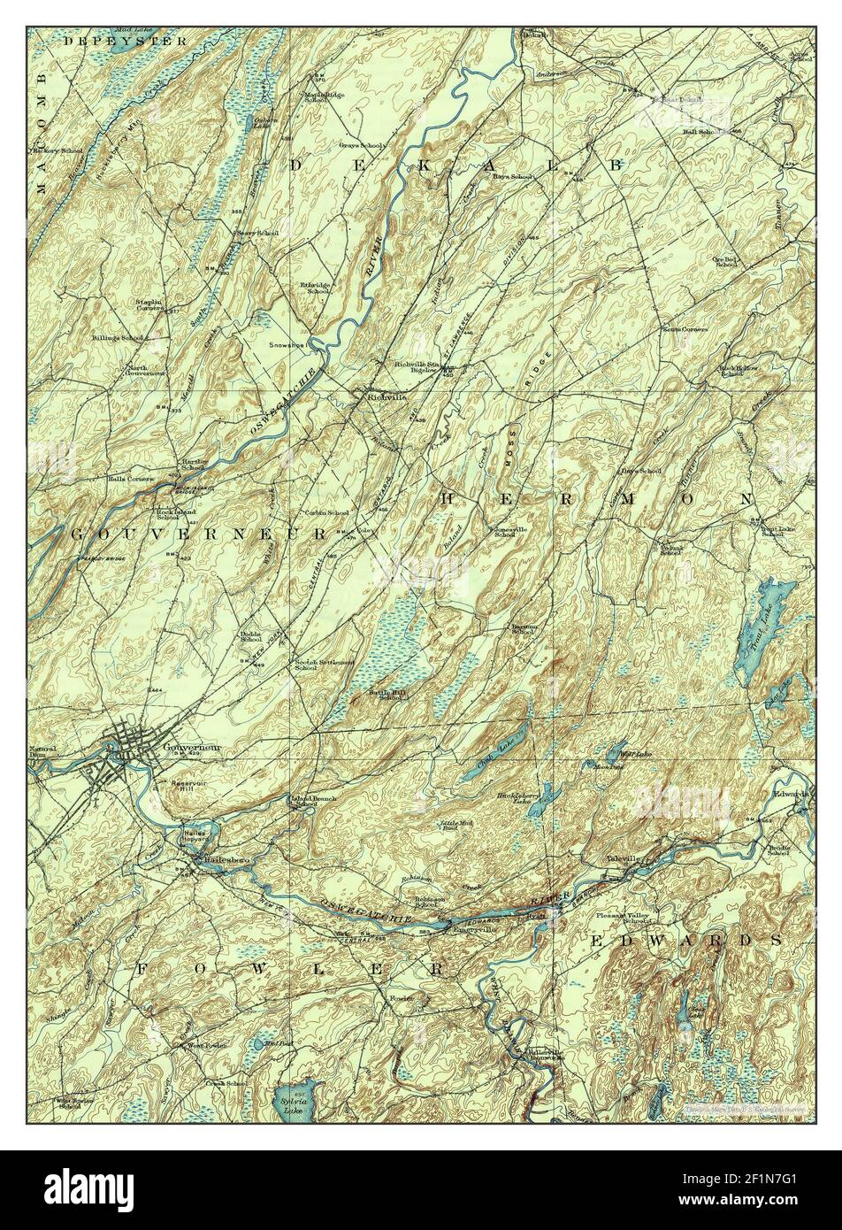 Map of gouverneur new york Cut Out Stock Images & Pictures Alamy