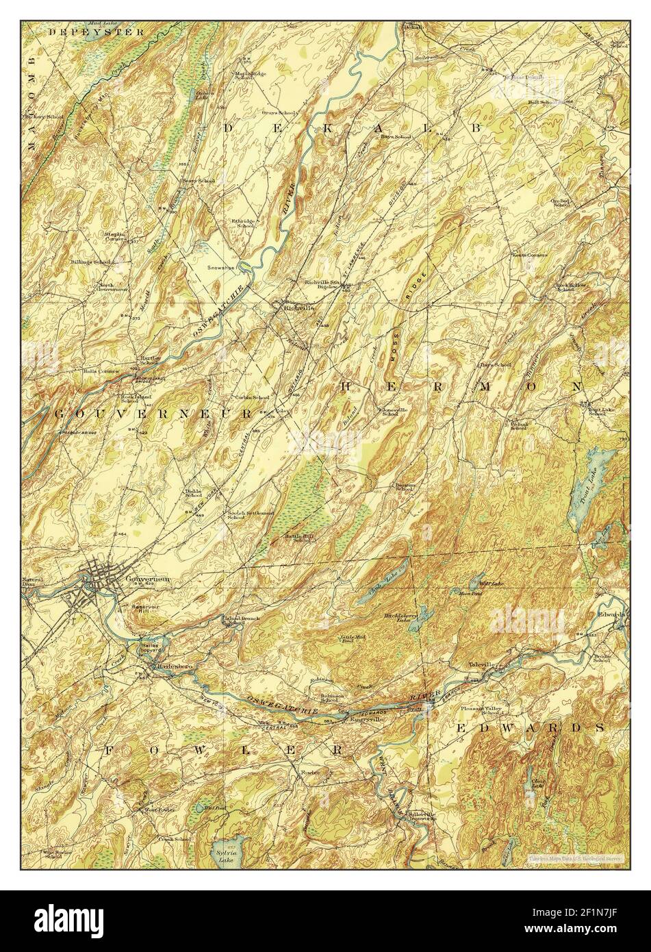 Gouverneur new york map hires stock photography and images Alamy