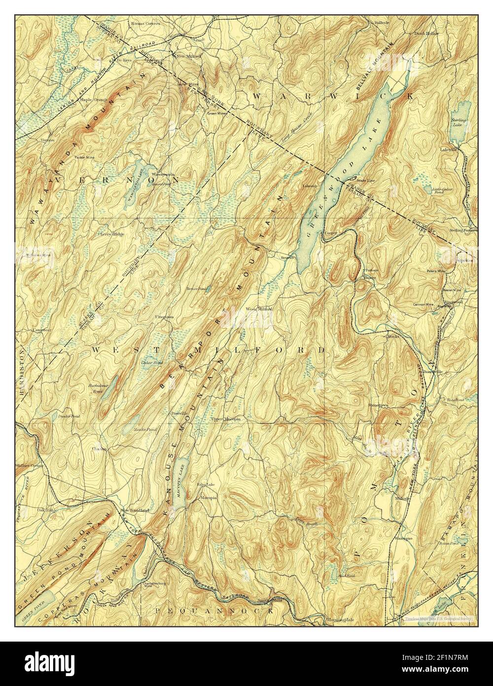 Greenwood Lake, New York, map 1893, 162500, United States of America