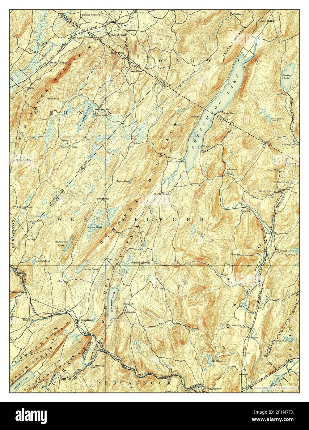 Greenwood Lake, New York, map 1893, 162500, United States of America by Timeless Maps, data U.S